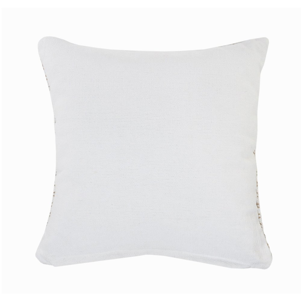 Reed Cotton and Jute Pillow Set of 2 in Tan/White, 20" x 20". Picture 6