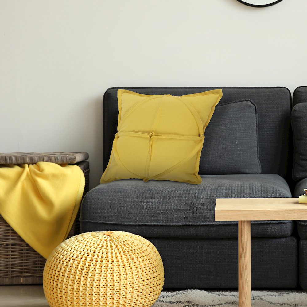 Solid Textured Tile Throw Pillow. Picture 5