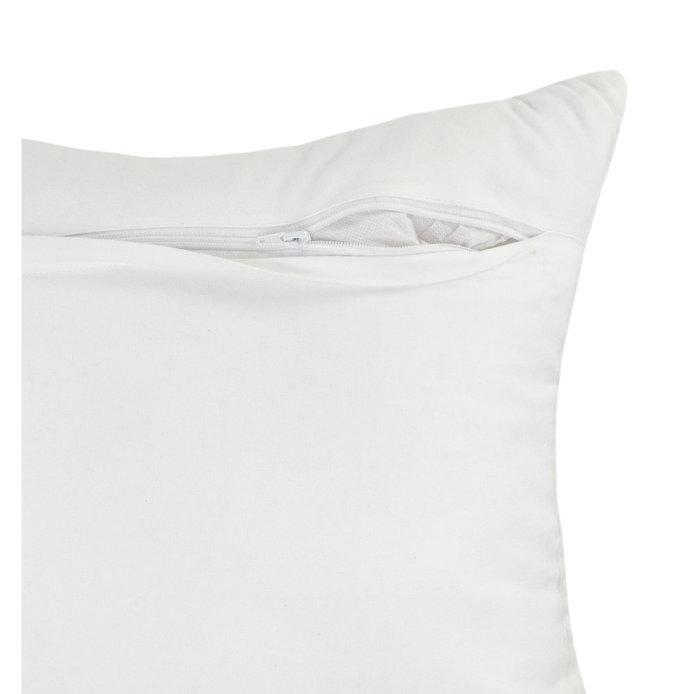 Ox Bay Hand-Woven White/Blue Stripe All-Natural Cotton  Pillow Cover. Picture 3