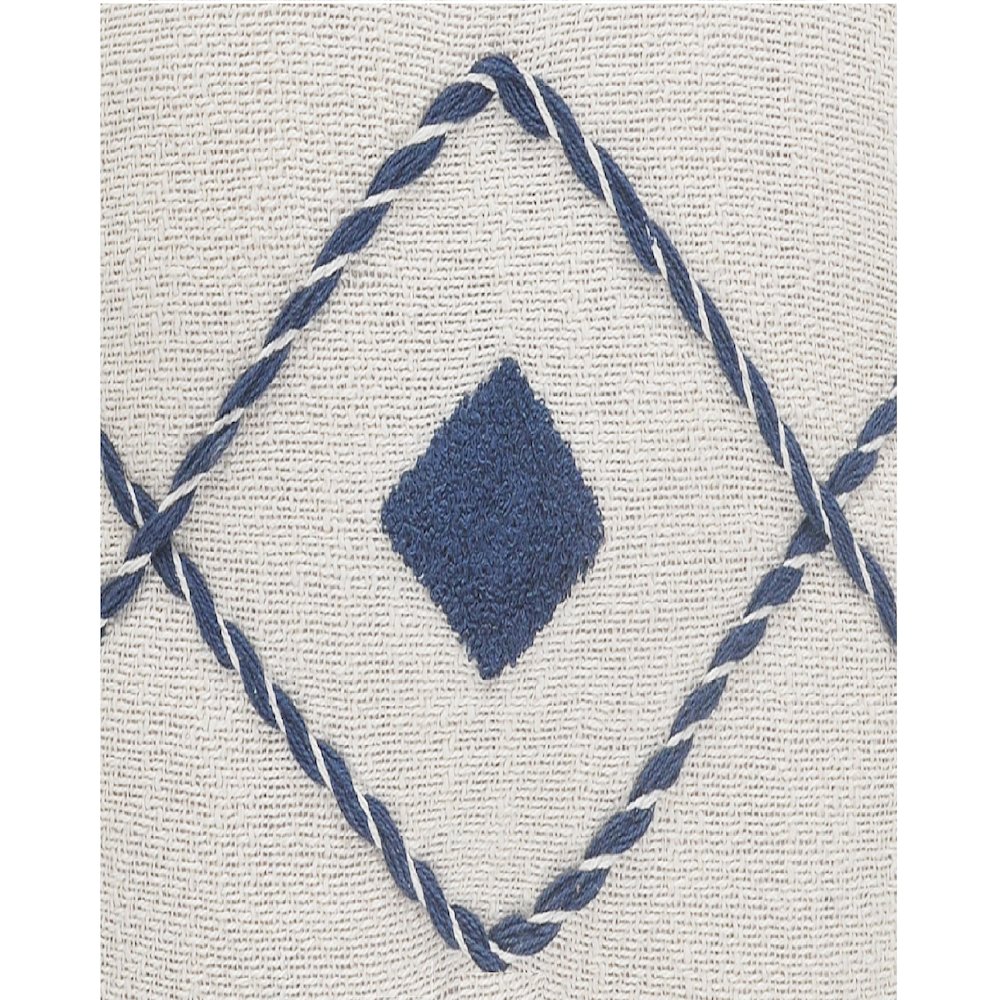 Coastal Edge Geometric Diamond Throw Pillow. Picture 4