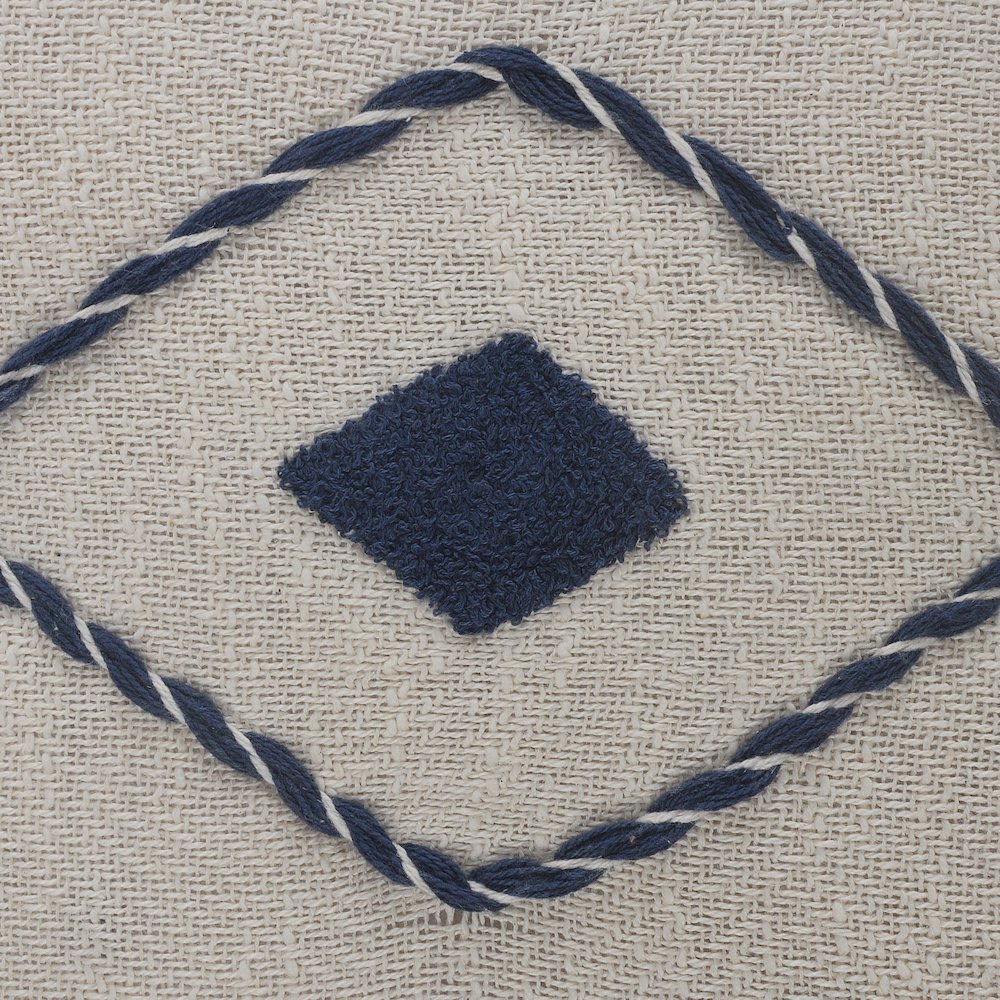 Coastal Edge Geometric Diamond Throw Pillow. Picture 8