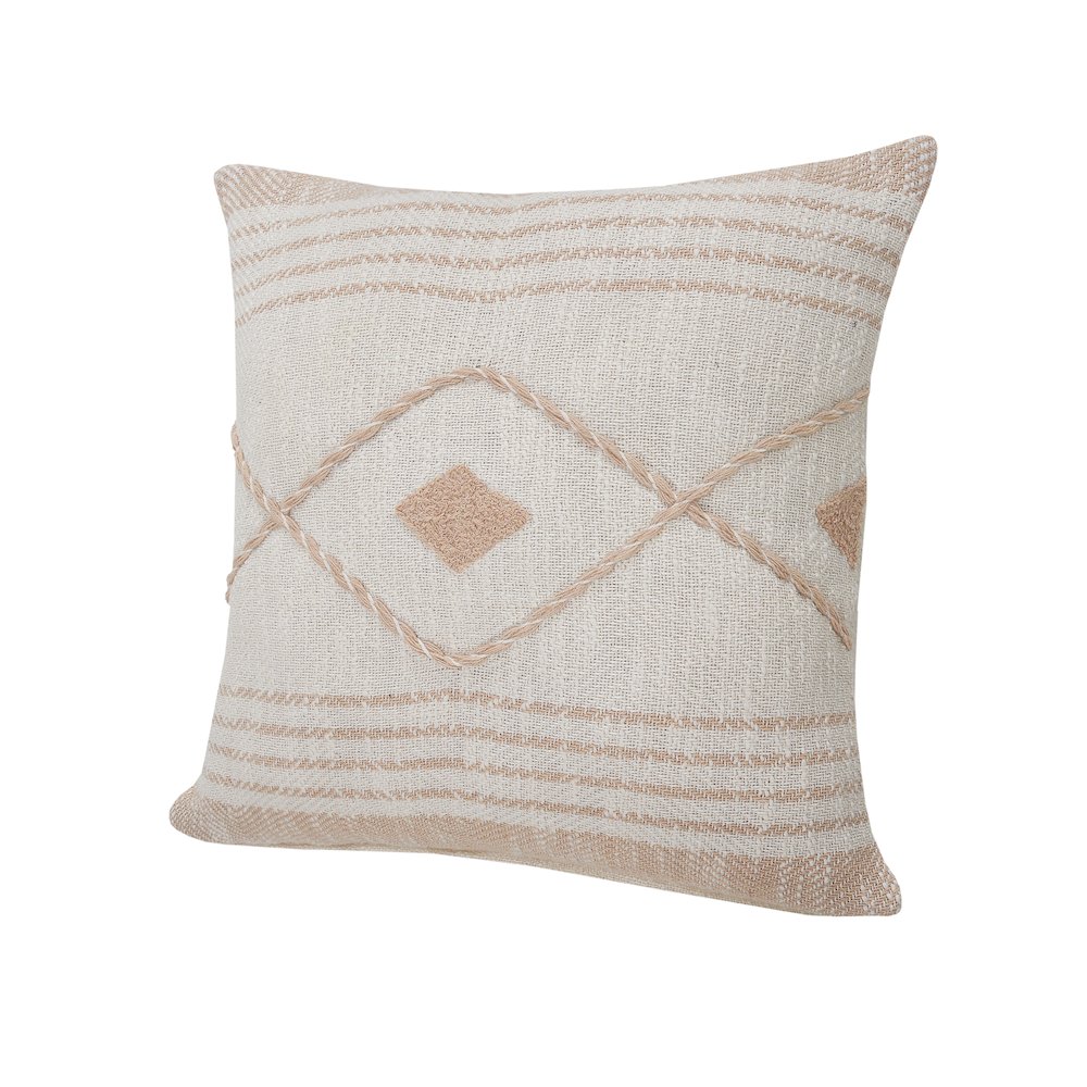 Coastal Edge Geometric Diamond Throw Pillow. Picture 3