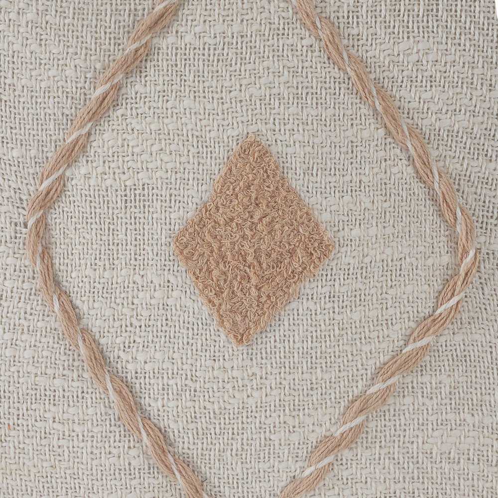 Coastal Edge Geometric Diamond Throw Pillow. Picture 4