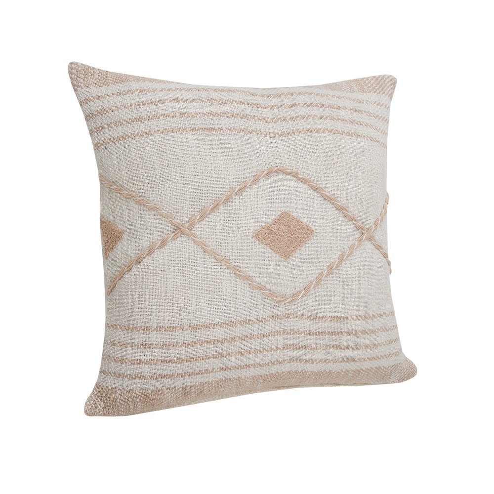 Coastal Edge Geometric Diamond Throw Pillow. Picture 6