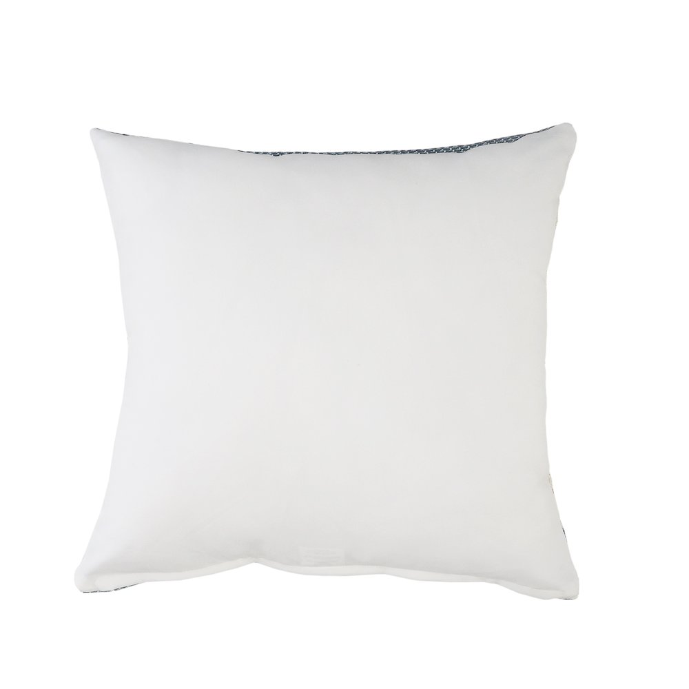 Ox Bay Hand-Woven White/Pink Geometric Resistant Polyester Pillow Cover. Picture 6