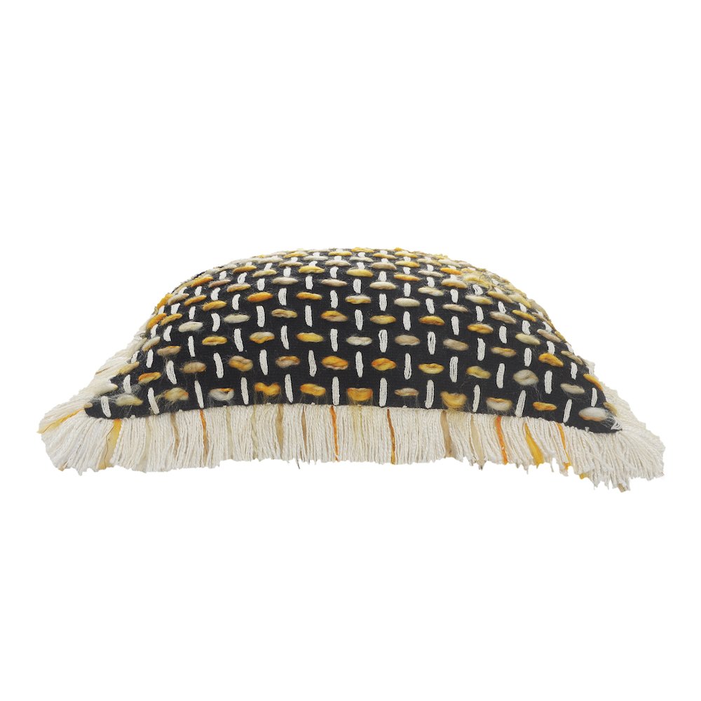 Modern Interwoven Throw Pillow with Fringe. Picture 5