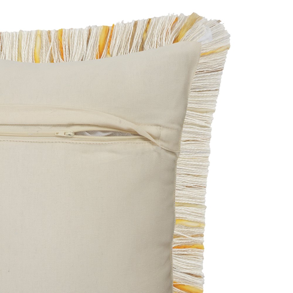 Modern Interwoven Throw Pillow with Fringe. Picture 6