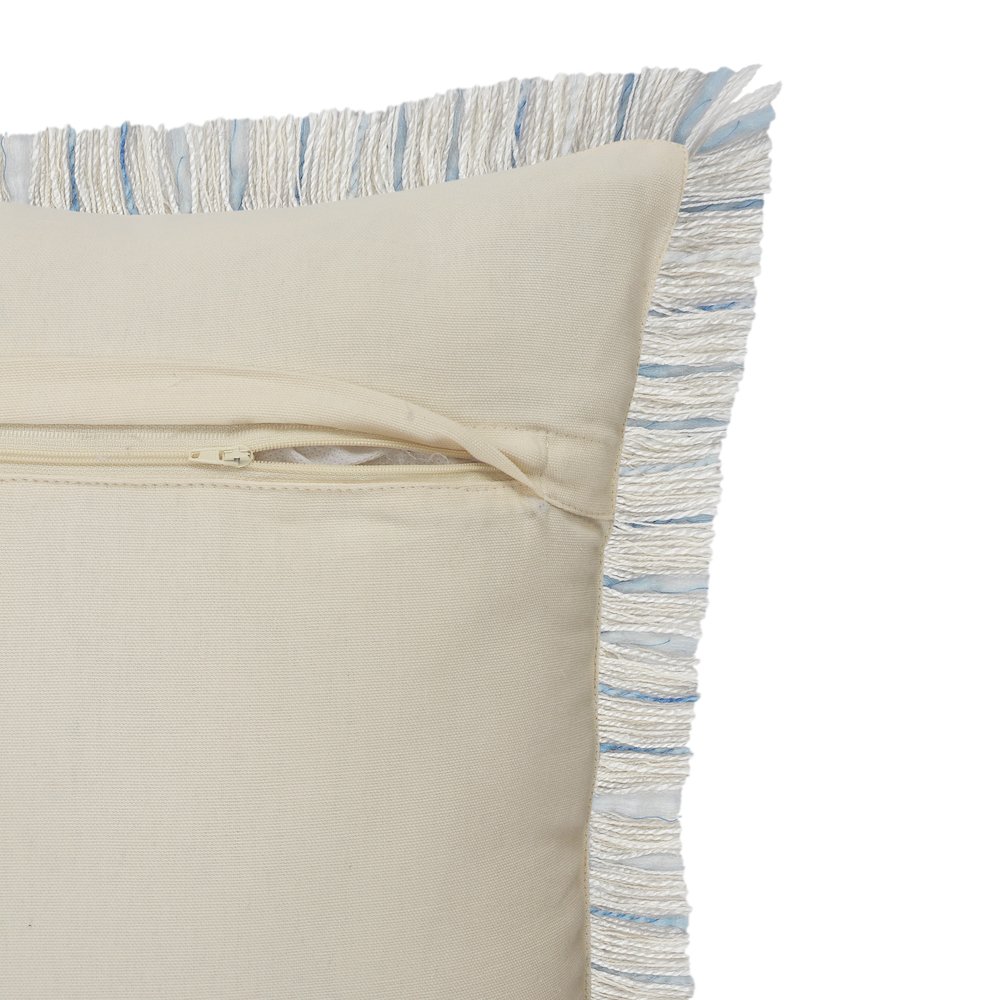 Modern Interwoven Throw Pillow with Fringe. Picture 2