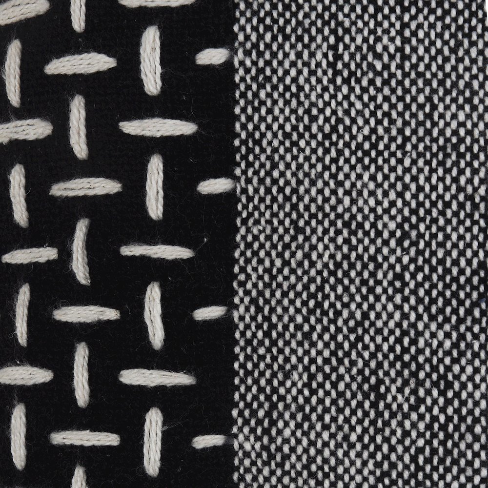 Ox Bay Hand-Woven Black/White Geometric All-Natural Cotton  Pillow Cover. Picture 5
