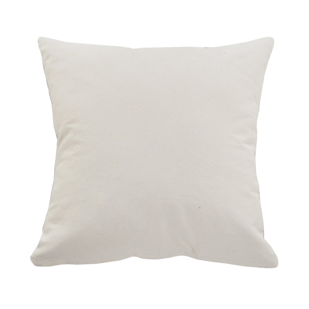Ox Bay Hand-Woven Gray/White Stripe Resistant Polyester Pillow Cover. Picture 4