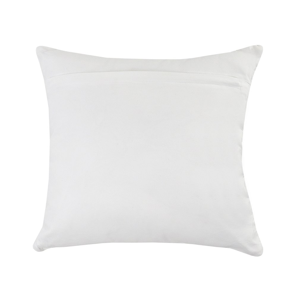 Ox Bay Hand-Woven White/Grey Trellis Resistant Polyester Pillow Cover. Picture 4
