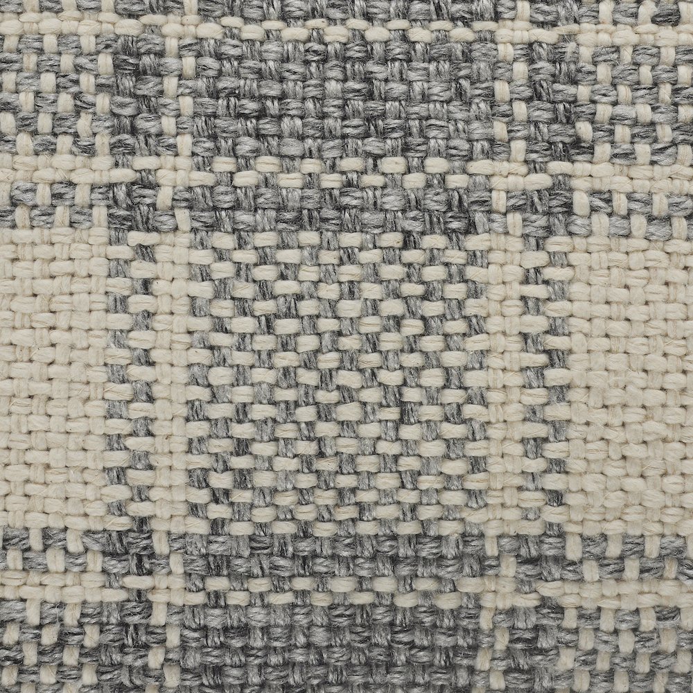Ox Bay Gray/White Tartan/Plaid Cotton Blend Pillow Cover. Picture 2