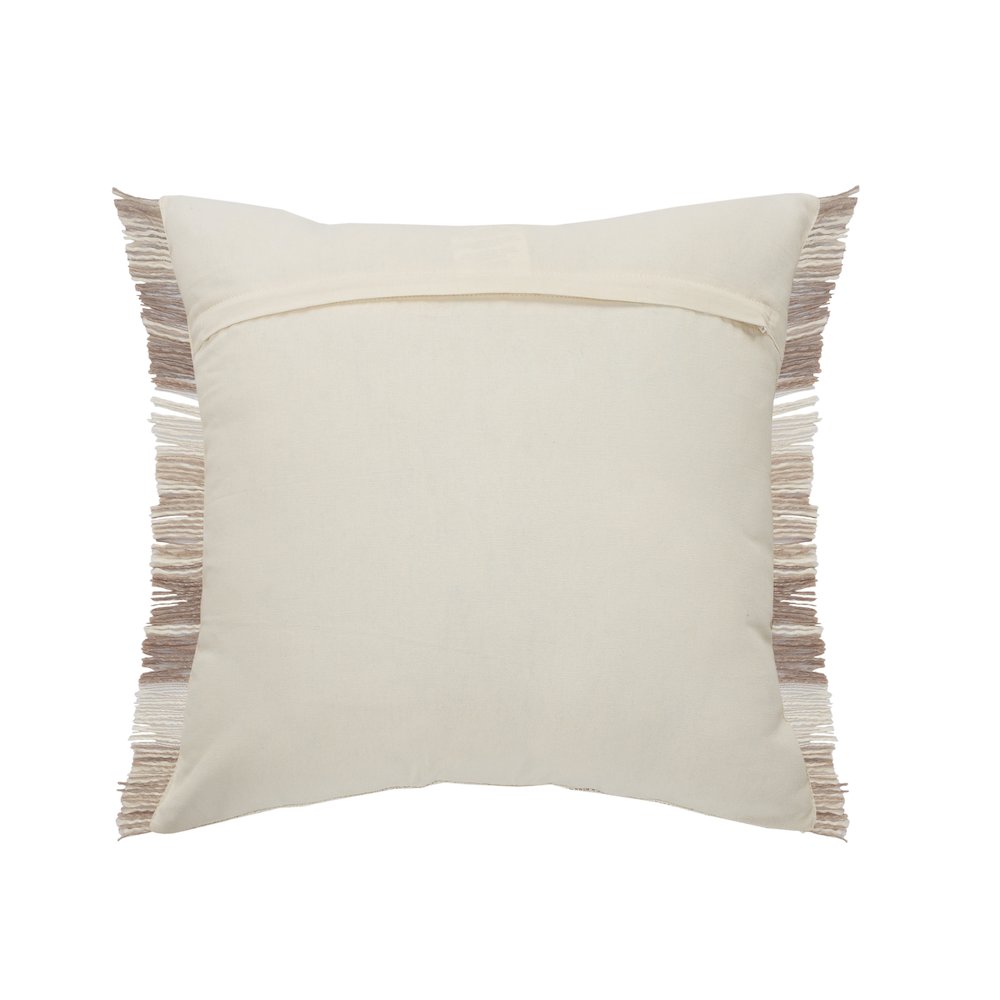 Ox Bay Tan/Cream Stripe All-Natural Cotton Pillow Cover. Picture 7