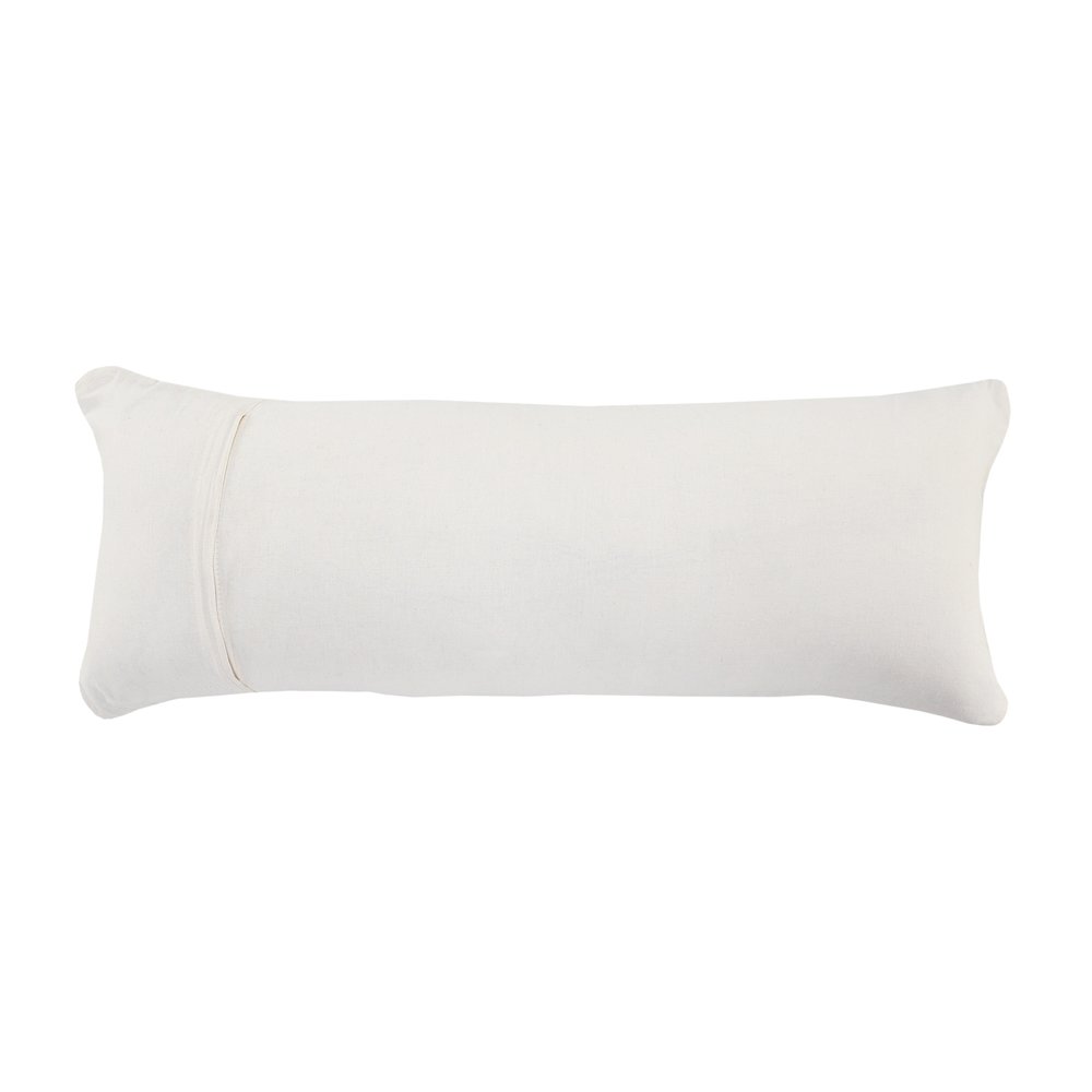 Ox Bay Hand-Woven White/Multicolored Geometric Cotton Blend Pillow Cover. Picture 7