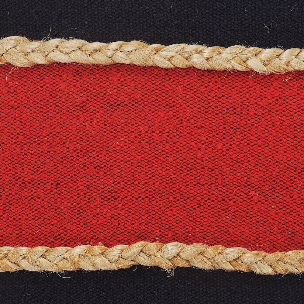 Ox Bay Red/Navy Stripe Cotton Blend Pillow Cover. Picture 2