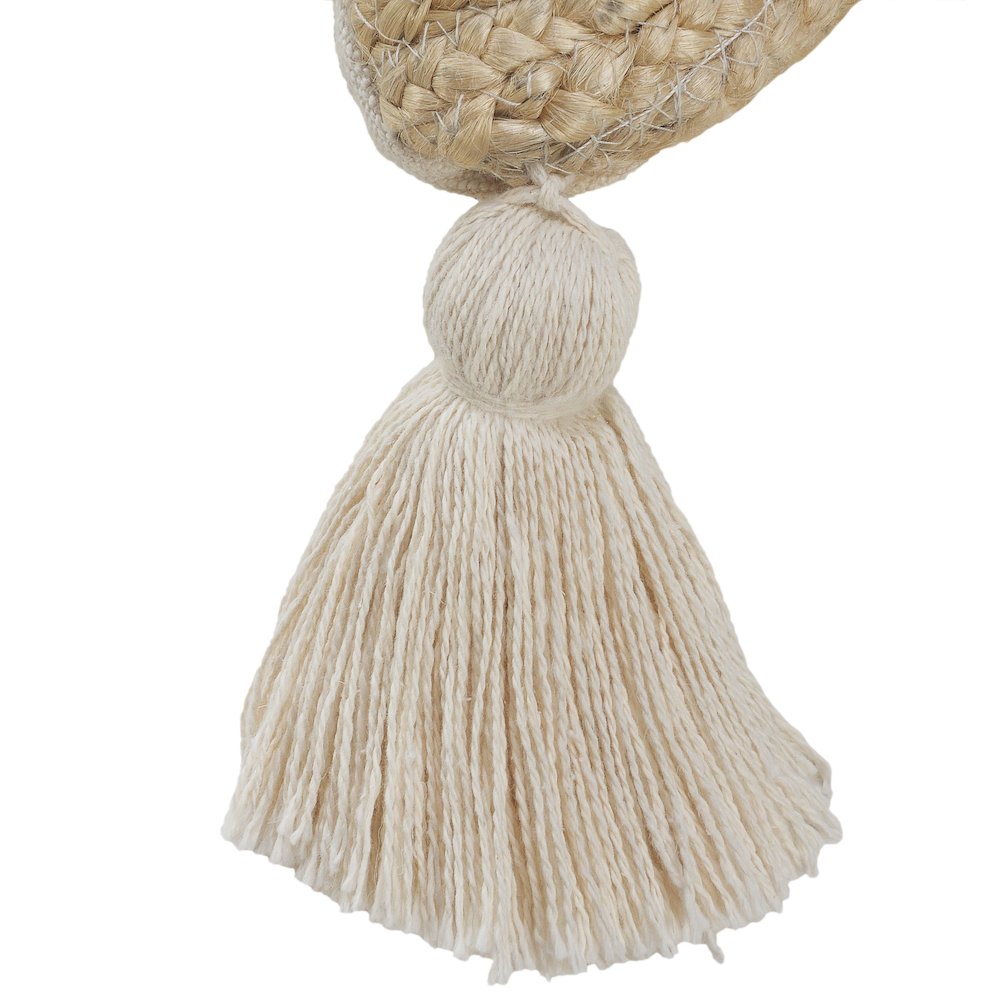 Ox Bay Hand-Woven Tan Solid All-Natural Jute Pillow Cover. Picture 7