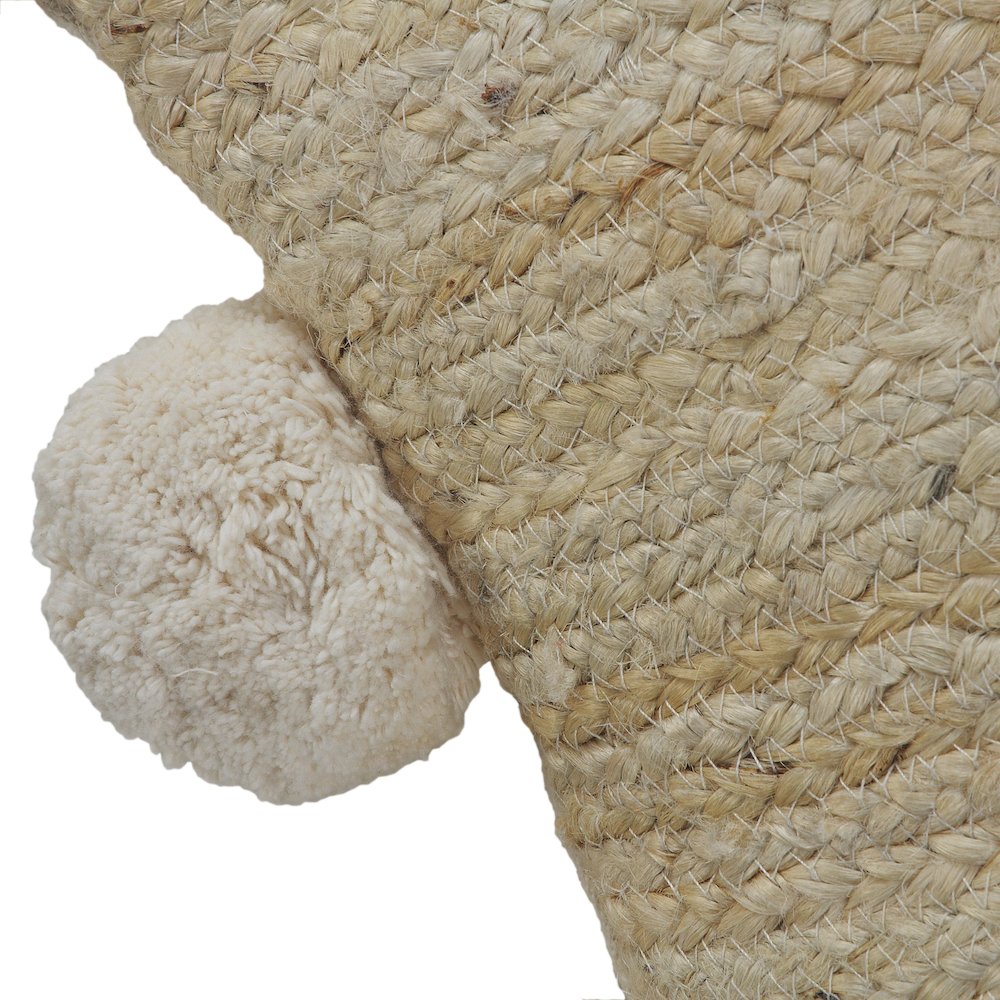 Ox Bay Hand-Woven Tan Solid All-Natural Jute Pillow Cover. Picture 7