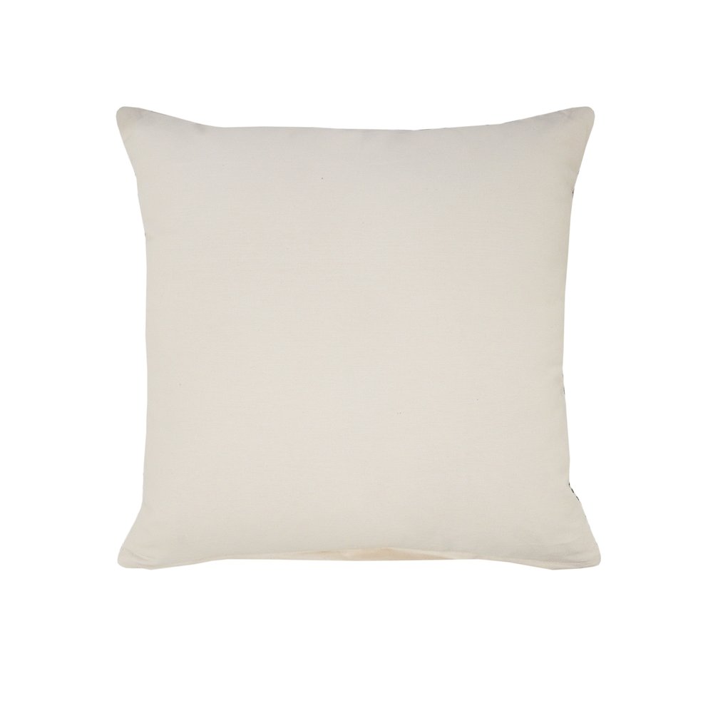 Ox Bay Hand-Woven Gray/White Paisley All-Natural Cotton Pillow Cover. Picture 7
