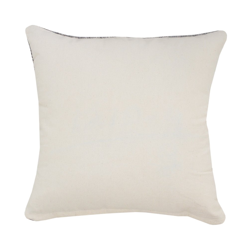 Ox Bay Hand-Woven Gray Diamond All-Natural Cotton Pillow Cover. Picture 7