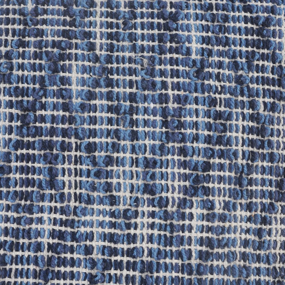 Ox Bay Hand-Woven Blue Diamond All-Natural Cotton Pillow Cover. Picture 2