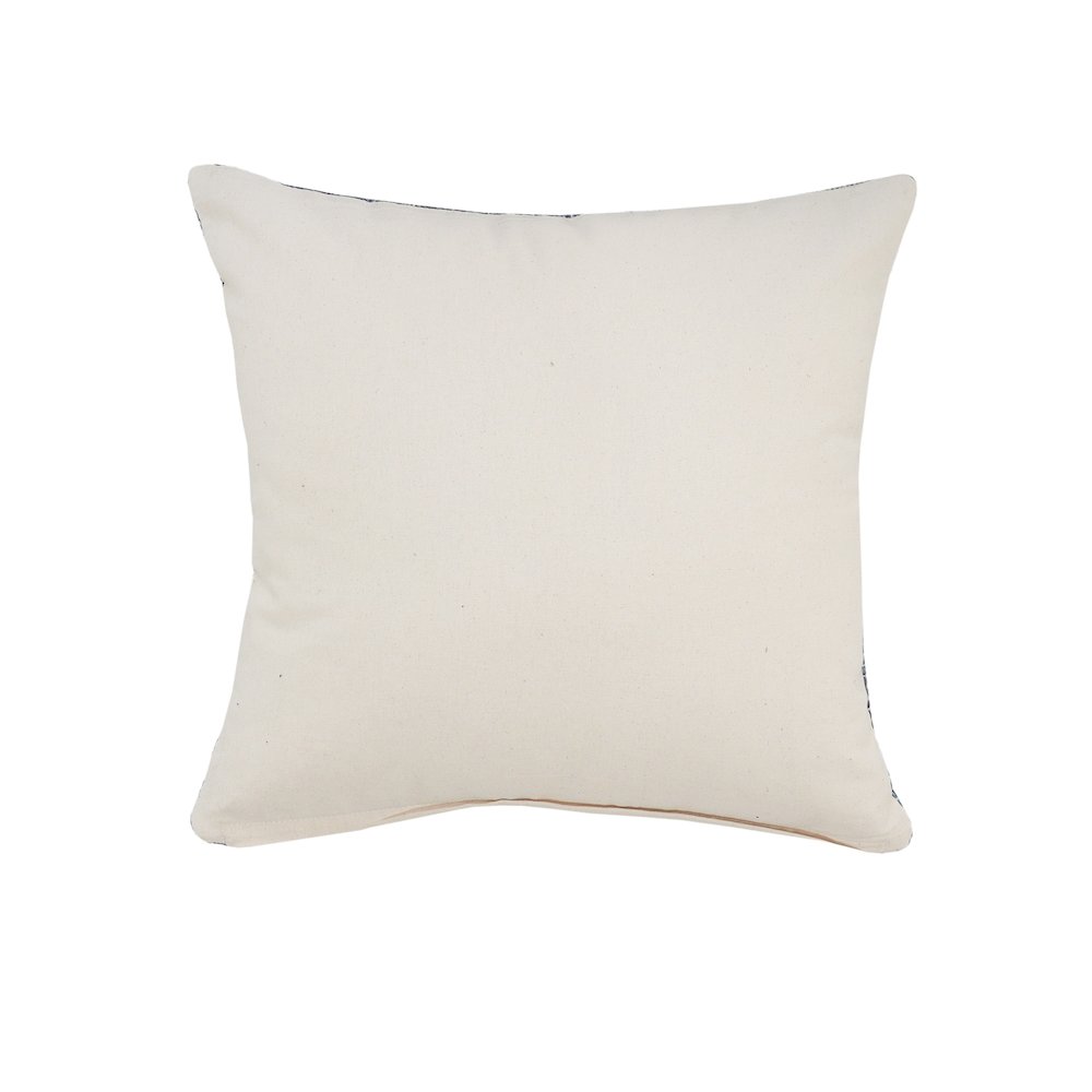 Ox Bay Hand-Woven Blue Diamond All-Natural Cotton Pillow Cover. Picture 7