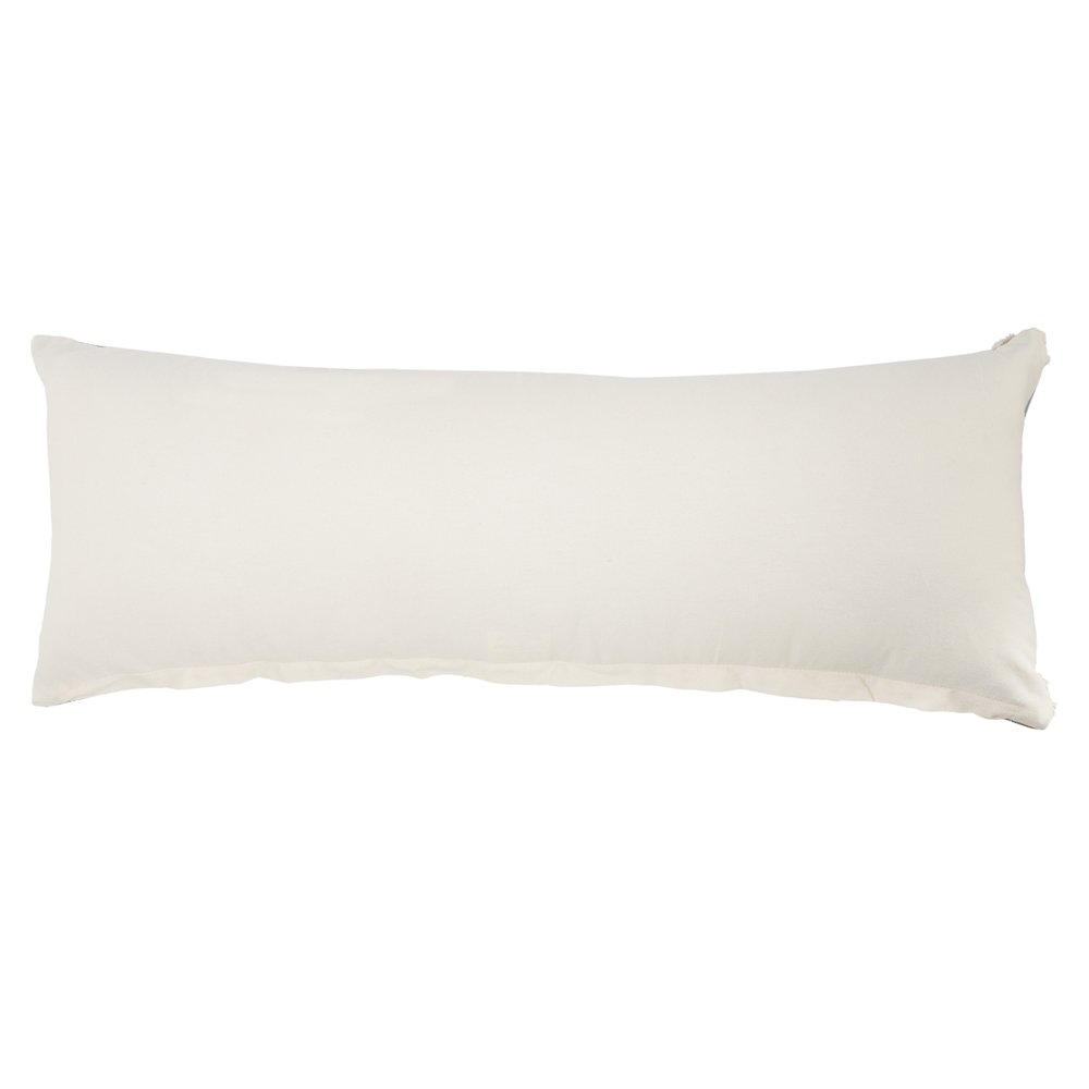 Ox Bay Hand-Woven Gray/White Medallion All-Natural Cotton Pillow Cover. Picture 7