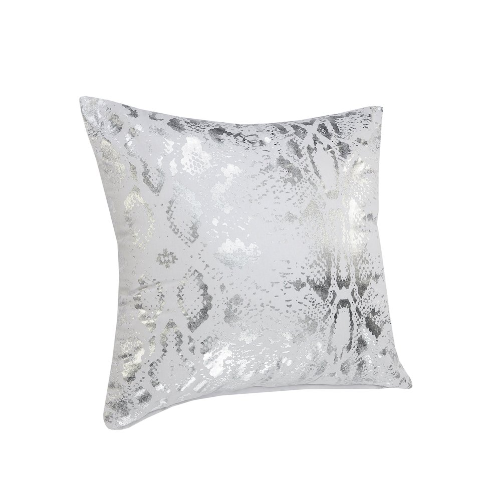Ox Bay White/Silver Animal All-Natural Cotton Pillow Cover. Picture 5