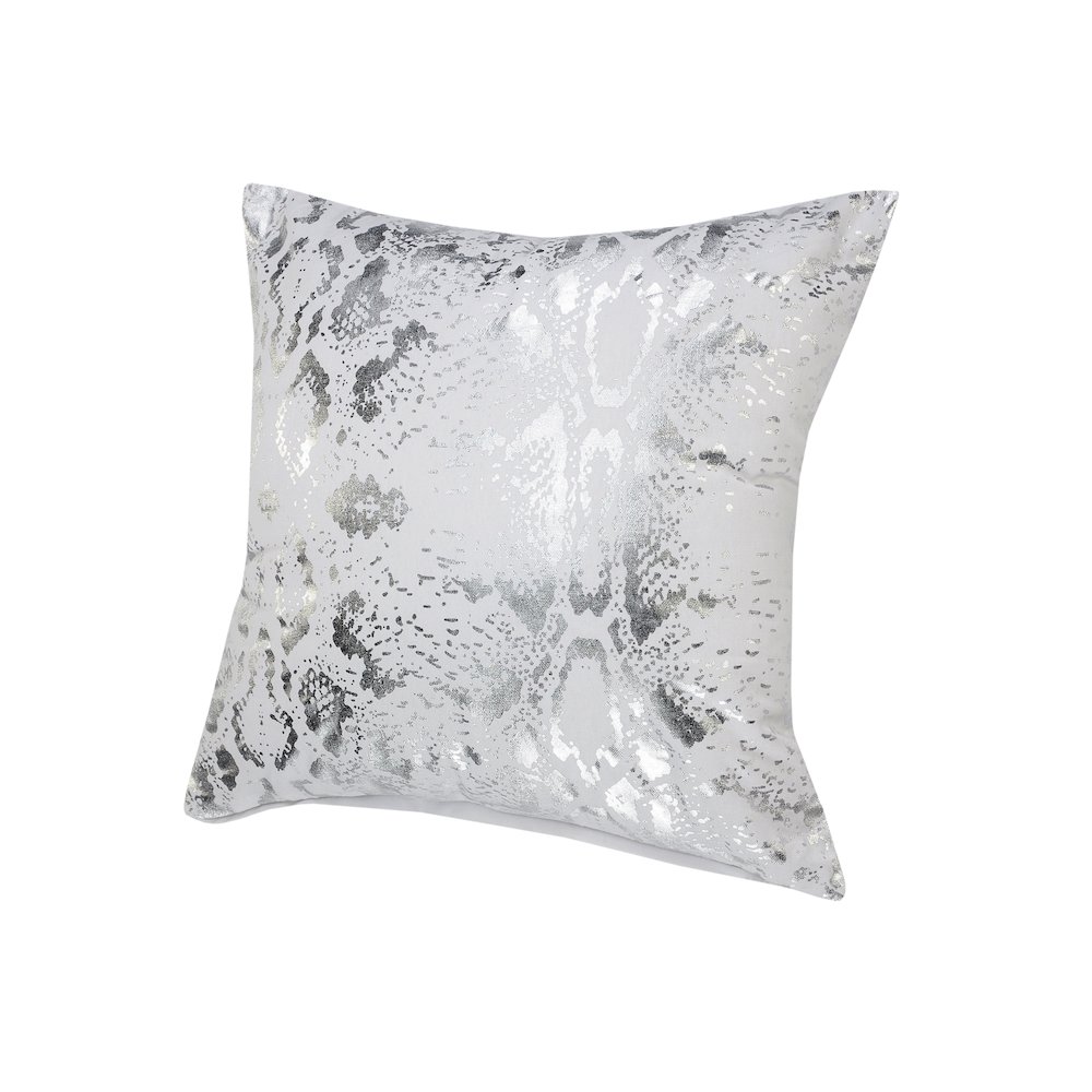 Ox Bay White/Silver Animal All-Natural Cotton Pillow Cover. Picture 6