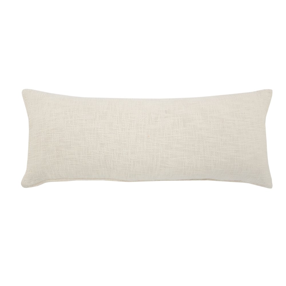 Beverly Fringed Solid Lumbar Throw Pillow. Picture 7