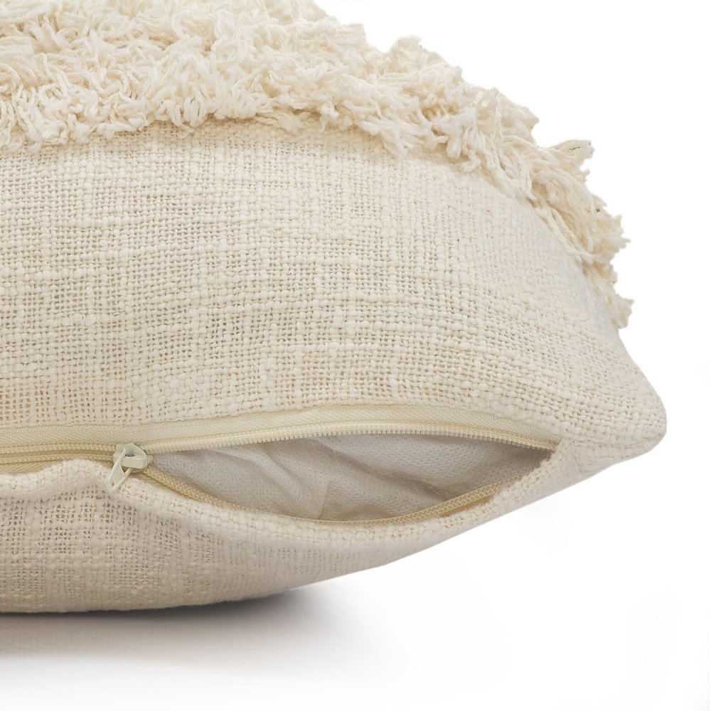 Beverly Fringed Solid Lumbar Throw Pillow. Picture 3