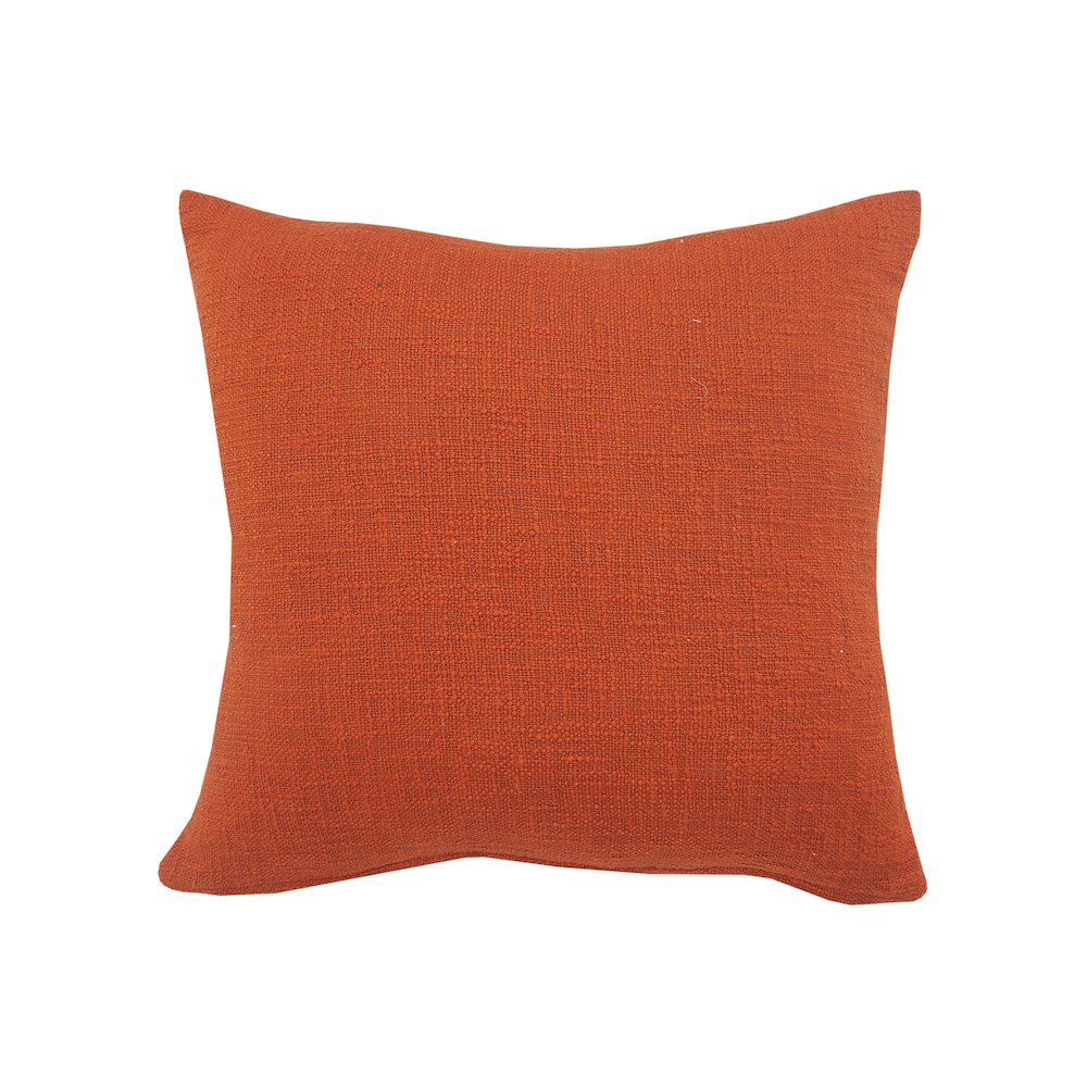 Solid Cinnamon Chevron Shag Throw Pillow. Picture 7