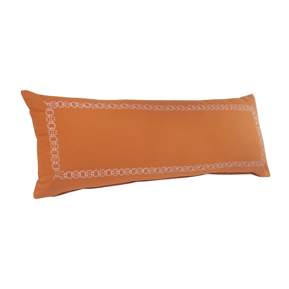 Dainty and Delicate Embroidered Border Lumbar Throw Pillow. Picture 5
