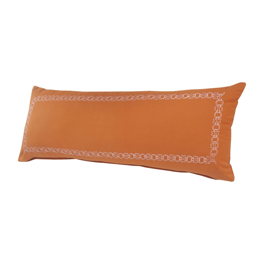 Dainty and Delicate Embroidered Border Lumbar Throw Pillow. Picture 6