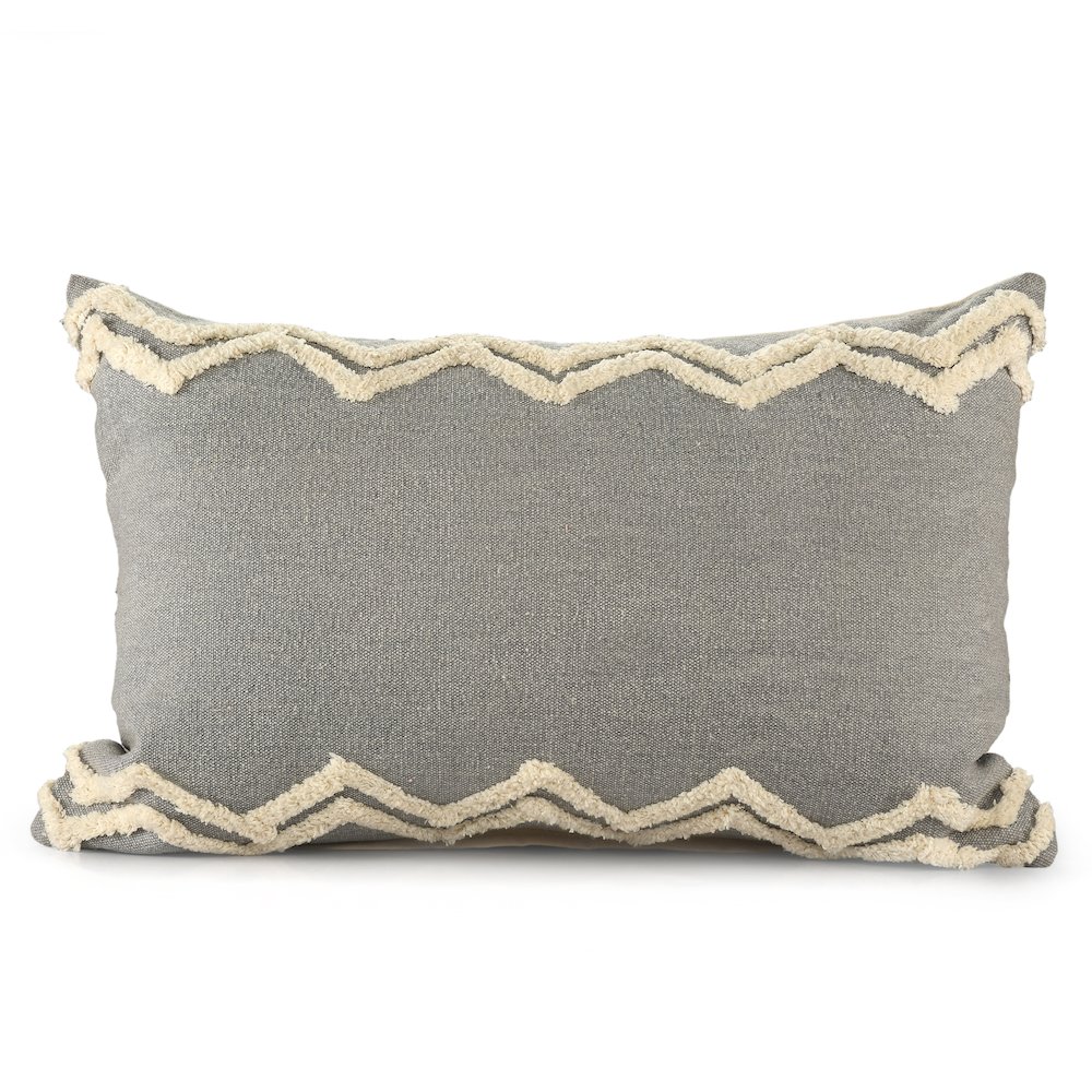 Evette Rios Rory Soft Chevron Bordered Lumbar Throw Pillow. Picture 1