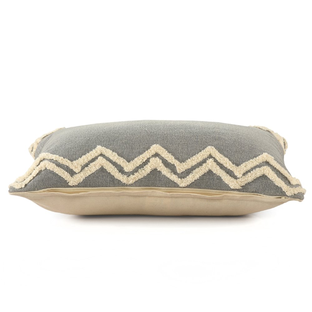 Evette Rios Rory Soft Chevron Bordered Lumbar Throw Pillow. Picture 6