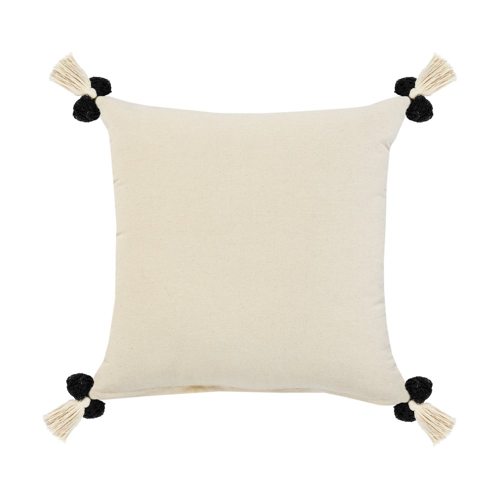 Ox Bay Hand-stitched Gray/White Geometric All-Natural Cotton Pillow Cover. Picture 7