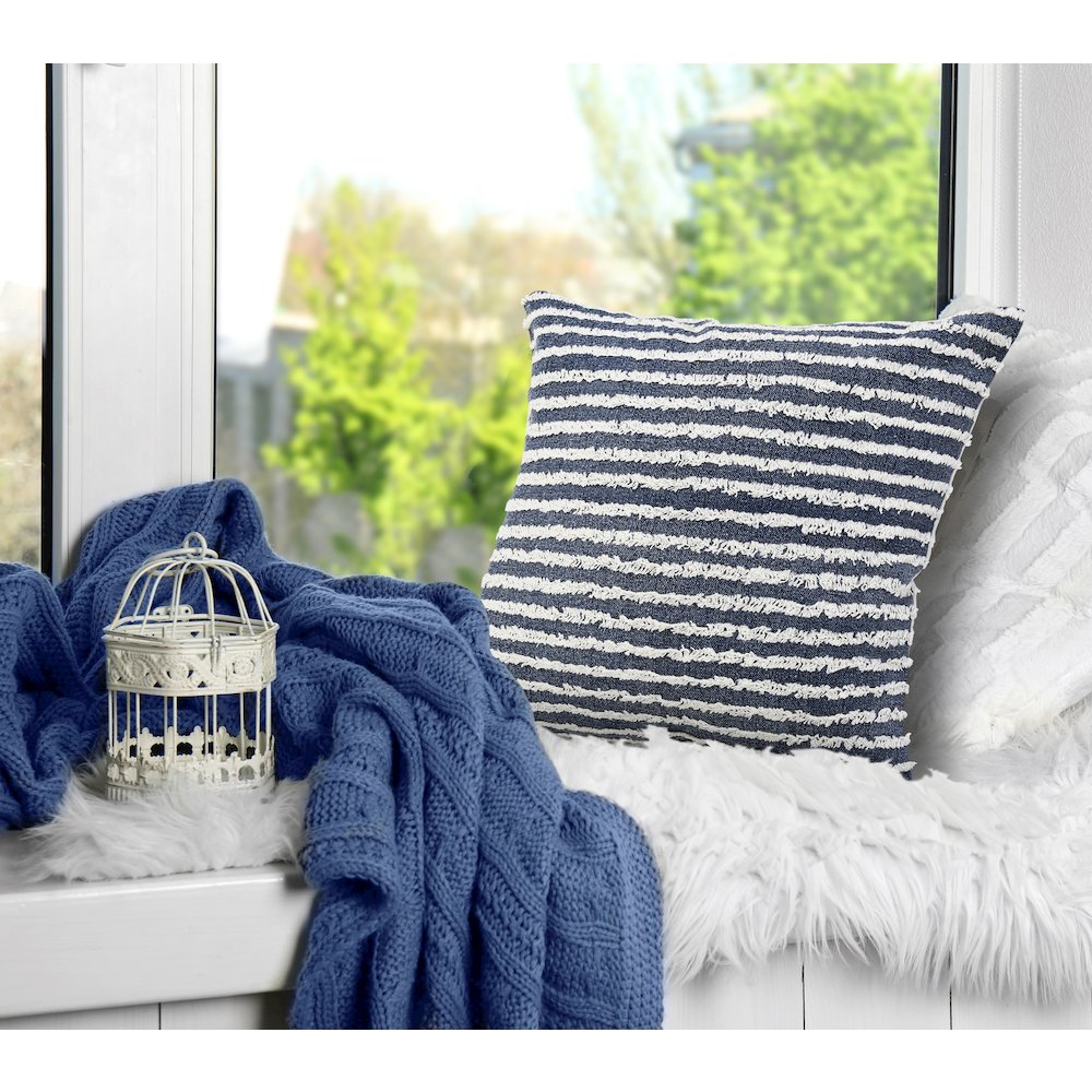 Ensign Blue Wispy Ways Throw Pillow. Picture 8