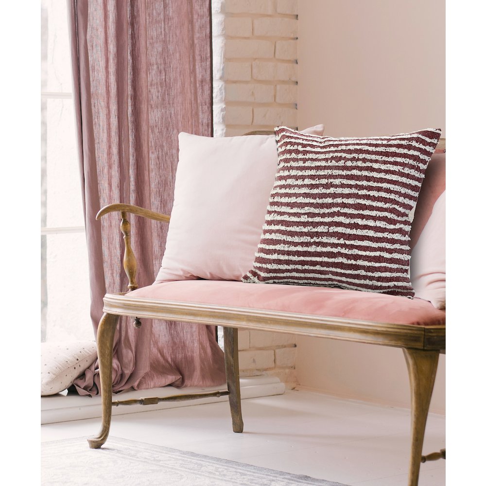 Merlot Red Wispy Ways Throw Pillow. Picture 8