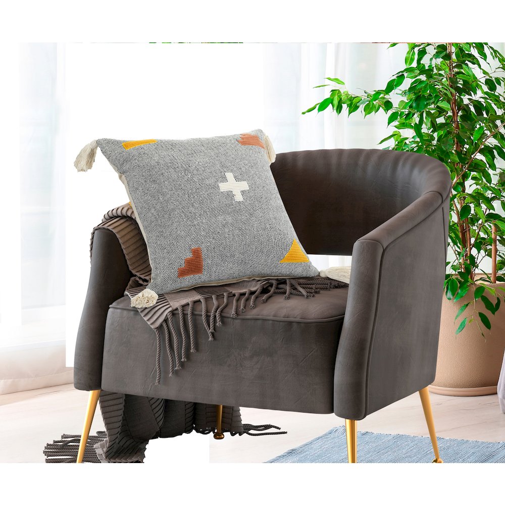 Golden Desert Swiss Zeal Throw Pillow. Picture 8