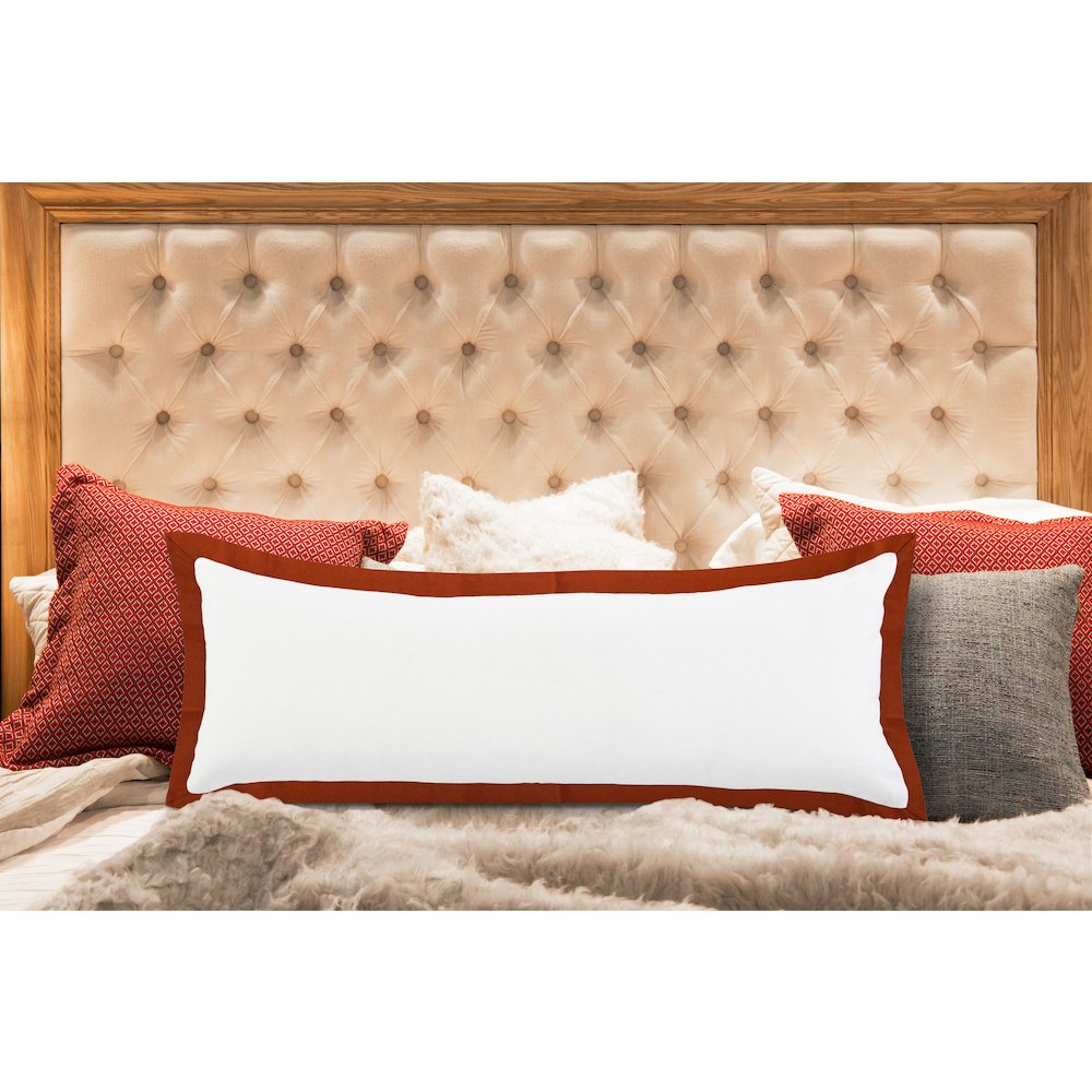 Bordered Flange Frame Lumbar Throw Pillow. Picture 8