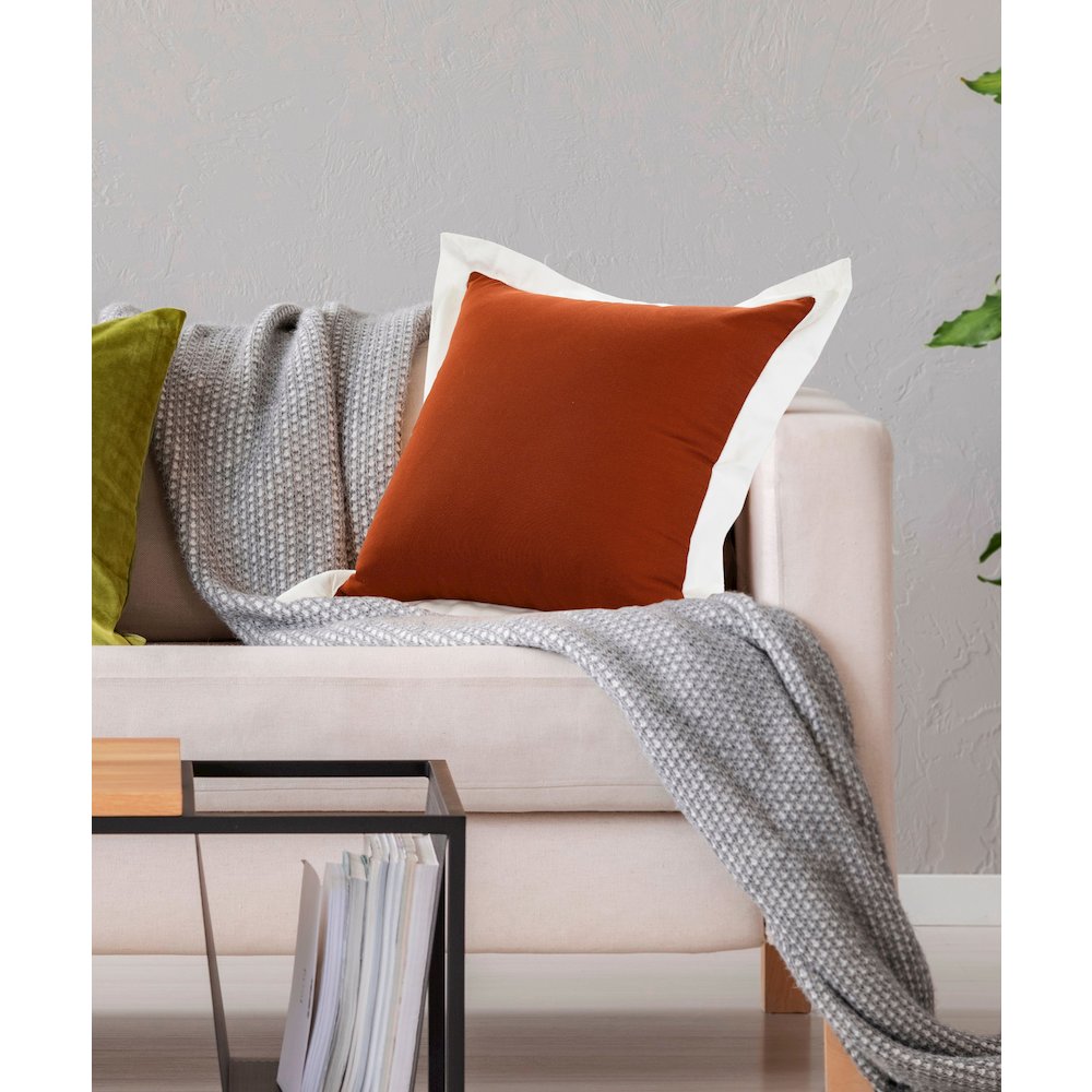 Bordered Flange Frame Throw Pillow. Picture 8