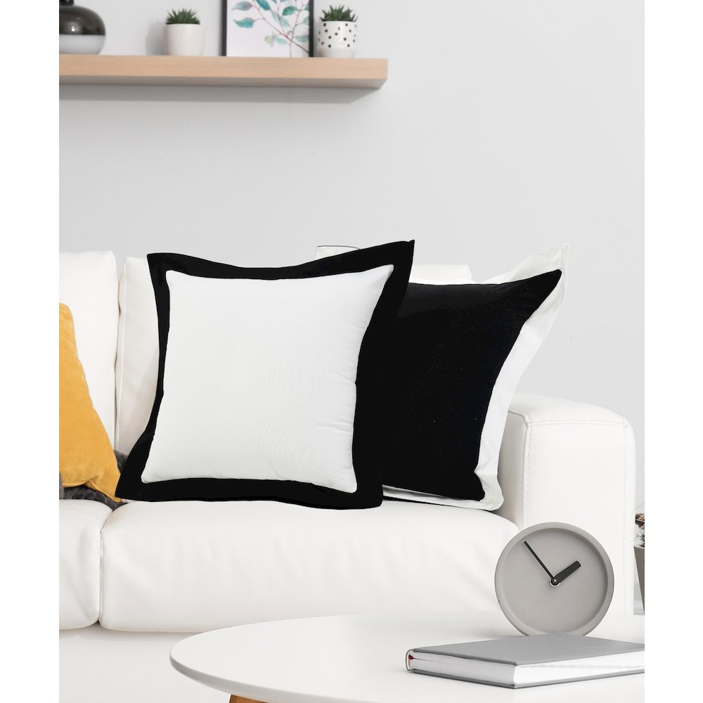 Bordered Flange Frame Throw Pillow. Picture 8