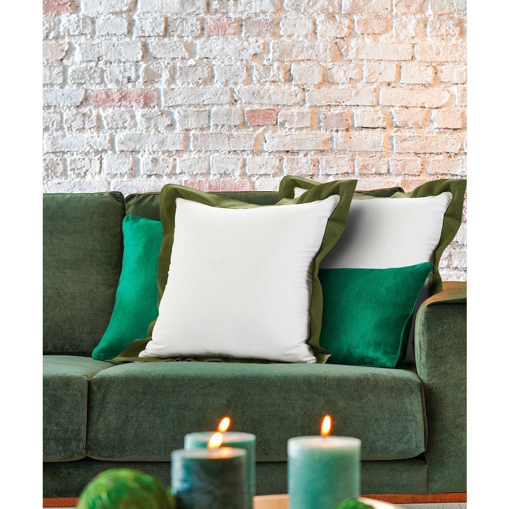 Bordered Flange Frame Throw Pillow. Picture 8