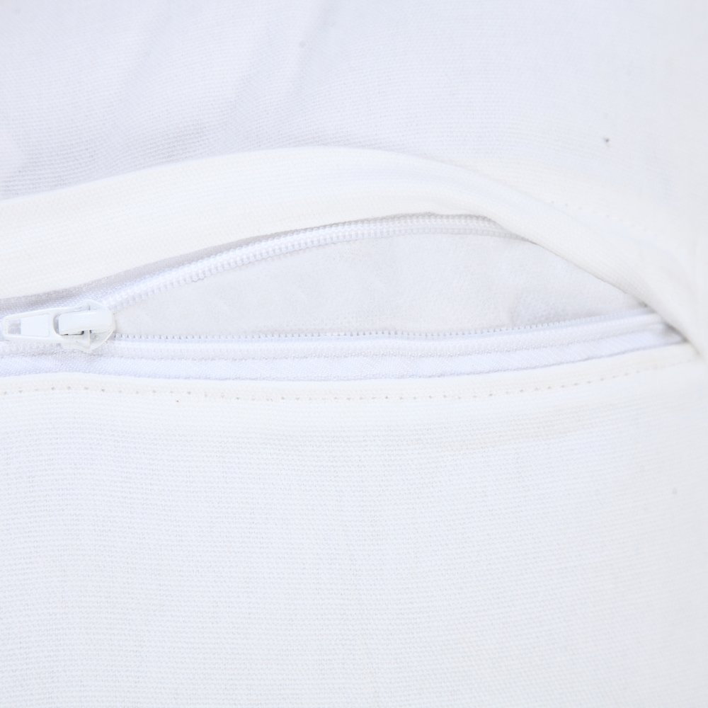 Ox Bay Hand-Woven Tan/White Solid All-Natural Cotton Pillow Cover. Picture 3