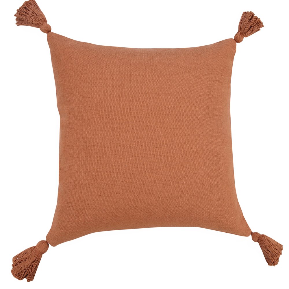 Sundaze Cotton Pillow Set of 2 in Orange, 20" x 20". Picture 3