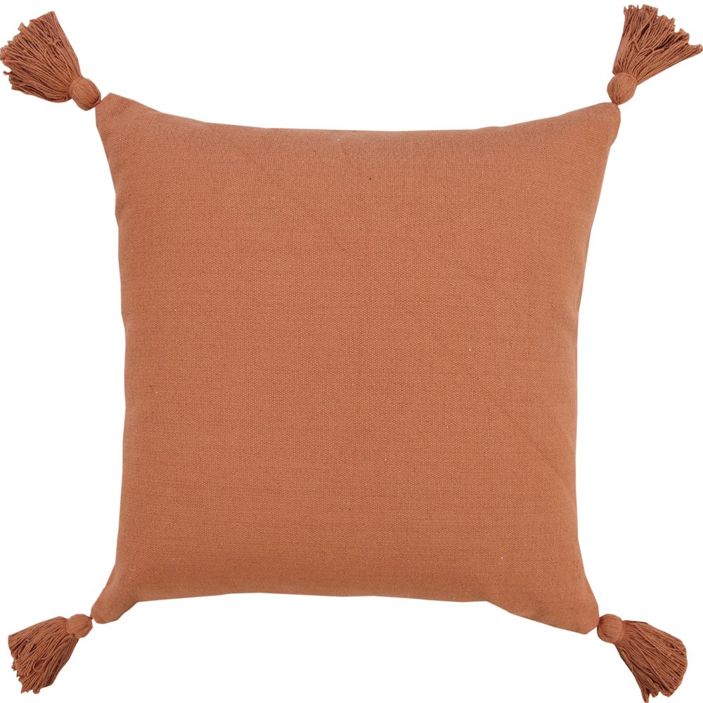Sundaze Cotton Pillow Set of 2 in Orange, 20" x 20". Picture 6