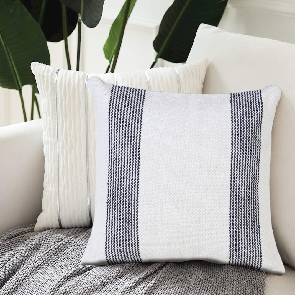 Balanced Border Pinstripe Throw Pillow. Picture 5