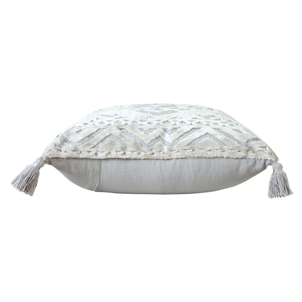 Silver Gray Traditional Textured Diamond Throw Pillow. Picture 6