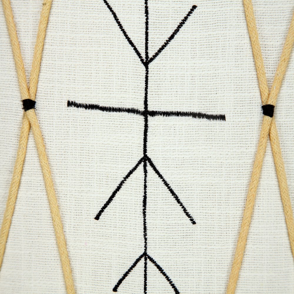 Ox Bay Hand-Woven White/Black Geometric All-Natural Cotton  Pillow Cover. Picture 2