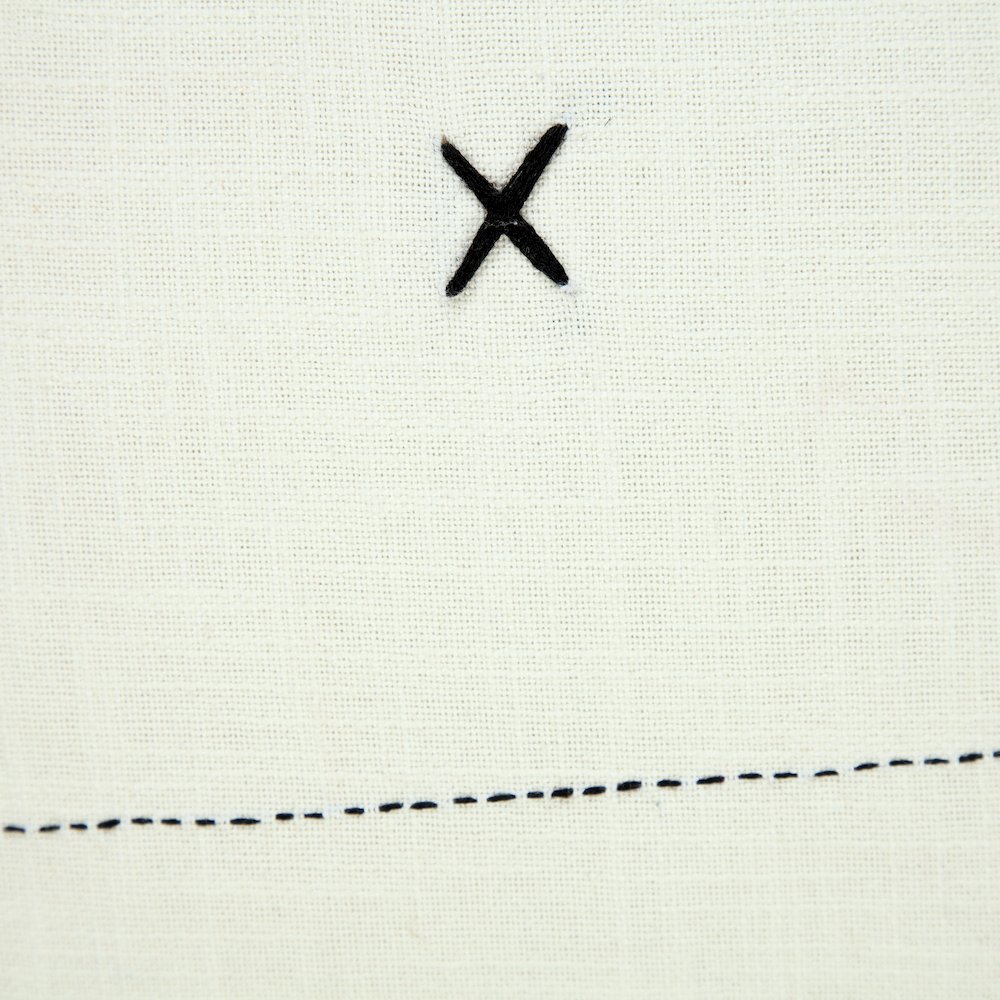 Ox Bay Hand-Woven White/Black Geometric All-Natural Cotton  Pillow Cover. Picture 2